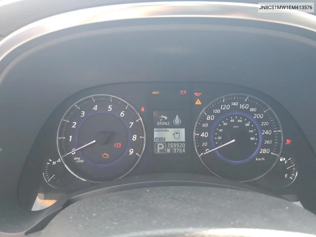 2014 Infiniti Qx70 VIN: JN8CS1MW1EM413576 Lot: 59677335
