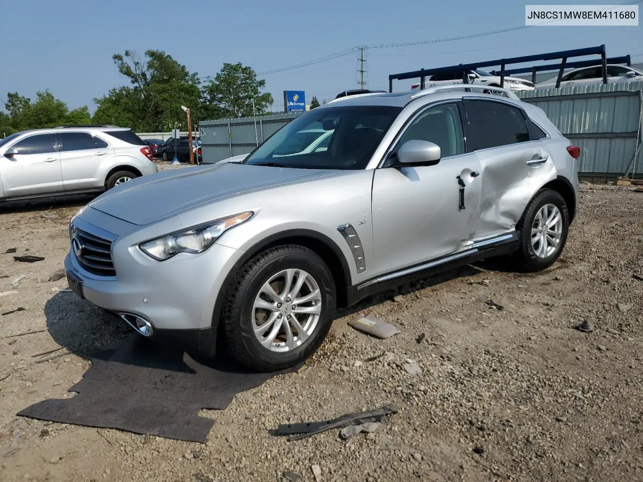 2014 Infiniti Qx70 VIN: JN8CS1MW8EM411680 Lot: 60350065