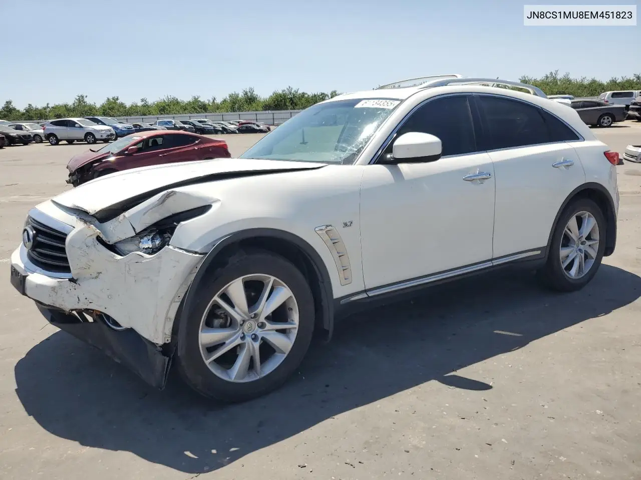 2014 Infiniti Qx70 VIN: JN8CS1MU8EM451823 Lot: 61134355