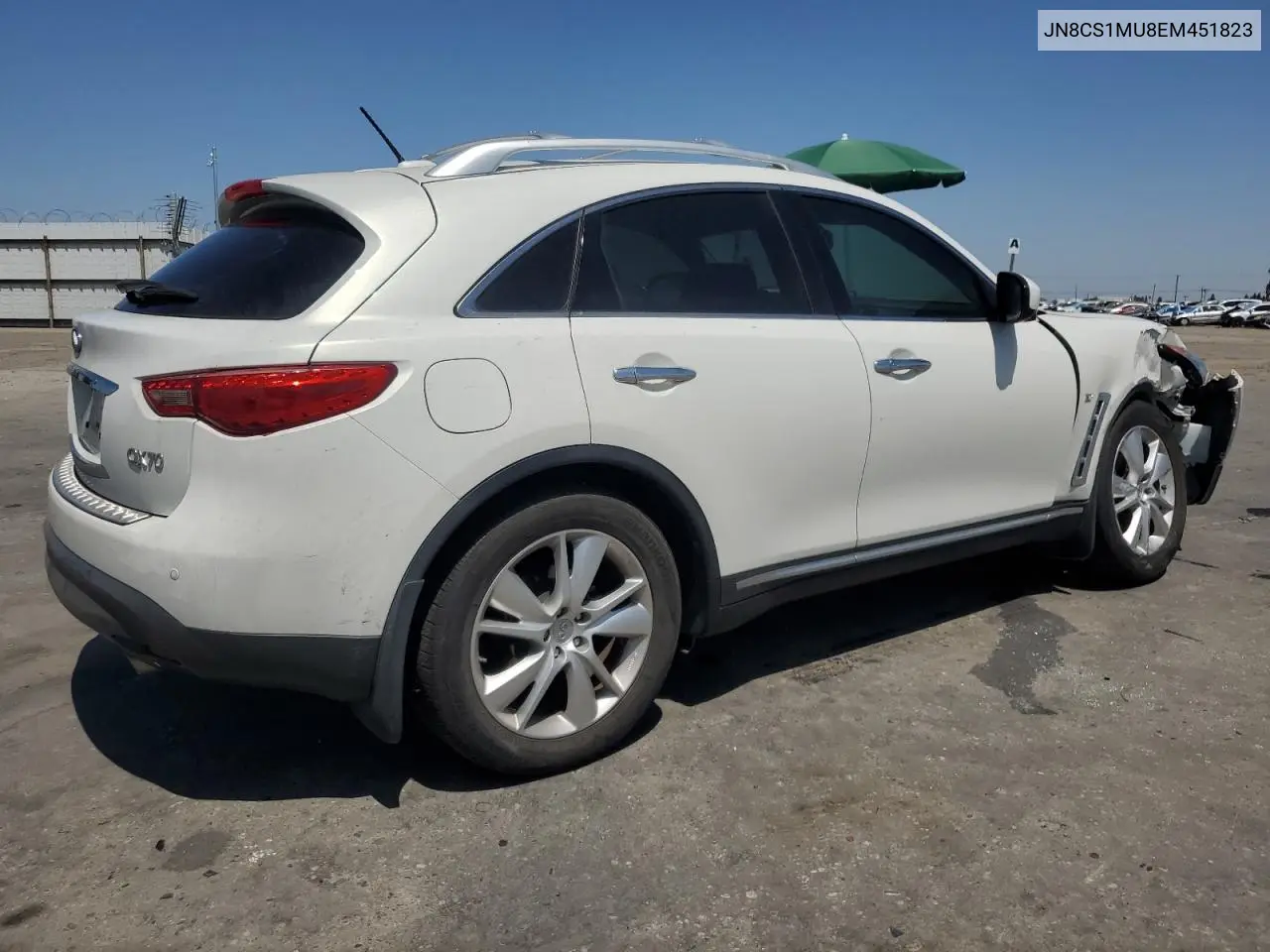 2014 Infiniti Qx70 VIN: JN8CS1MU8EM451823 Lot: 61134355