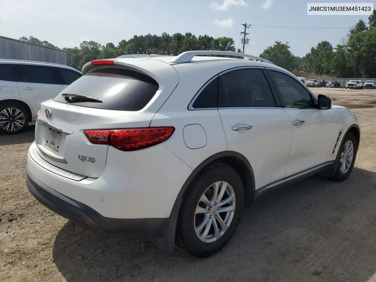 2014 Infiniti Qx70 VIN: JN8CS1MU3EM451423 Lot: 63205685