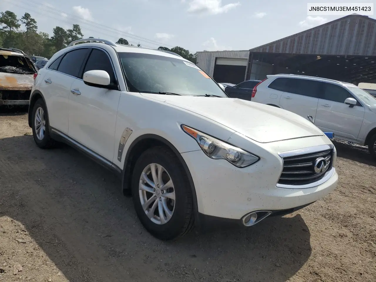 2014 Infiniti Qx70 VIN: JN8CS1MU3EM451423 Lot: 63205685