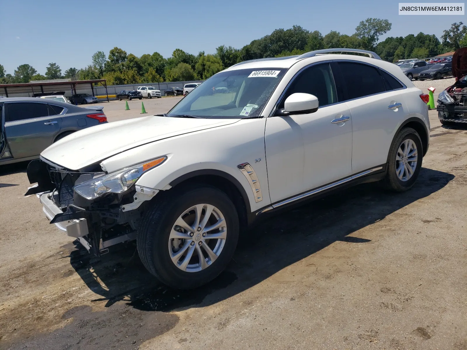 2014 Infiniti Qx70 VIN: JN8CS1MW6EM412181 Lot: 66915904