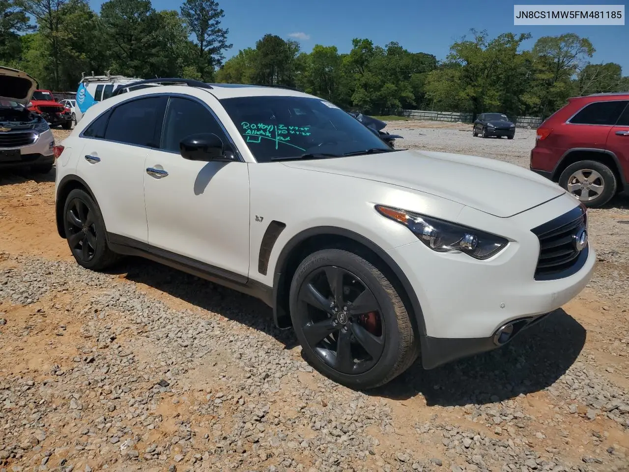 2015 Infiniti Qx70 VIN: JN8CS1MW5FM481185 Lot: 52884555