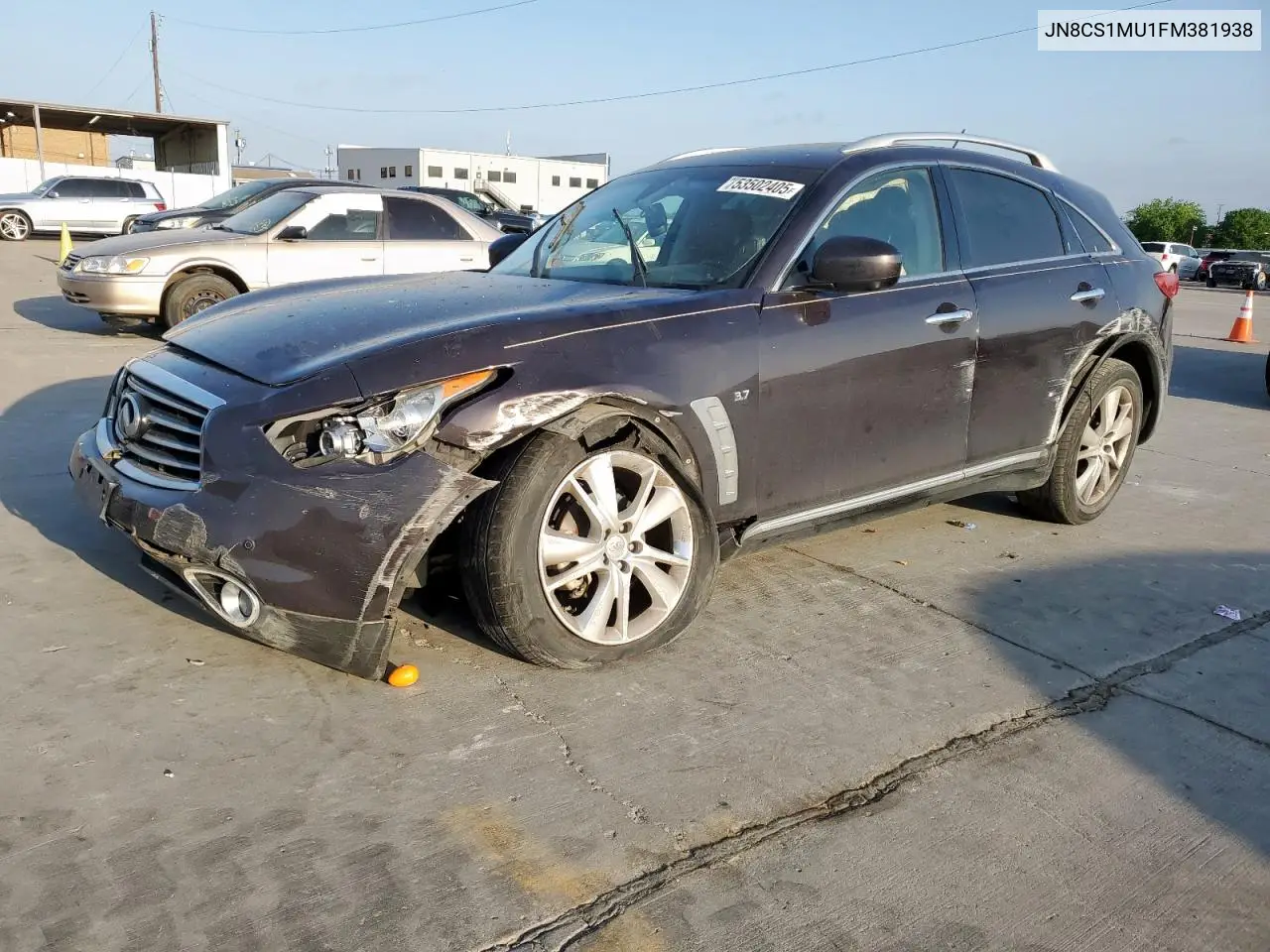 2015 Infiniti Qx70 VIN: JN8CS1MU1FM381938 Lot: 53502405