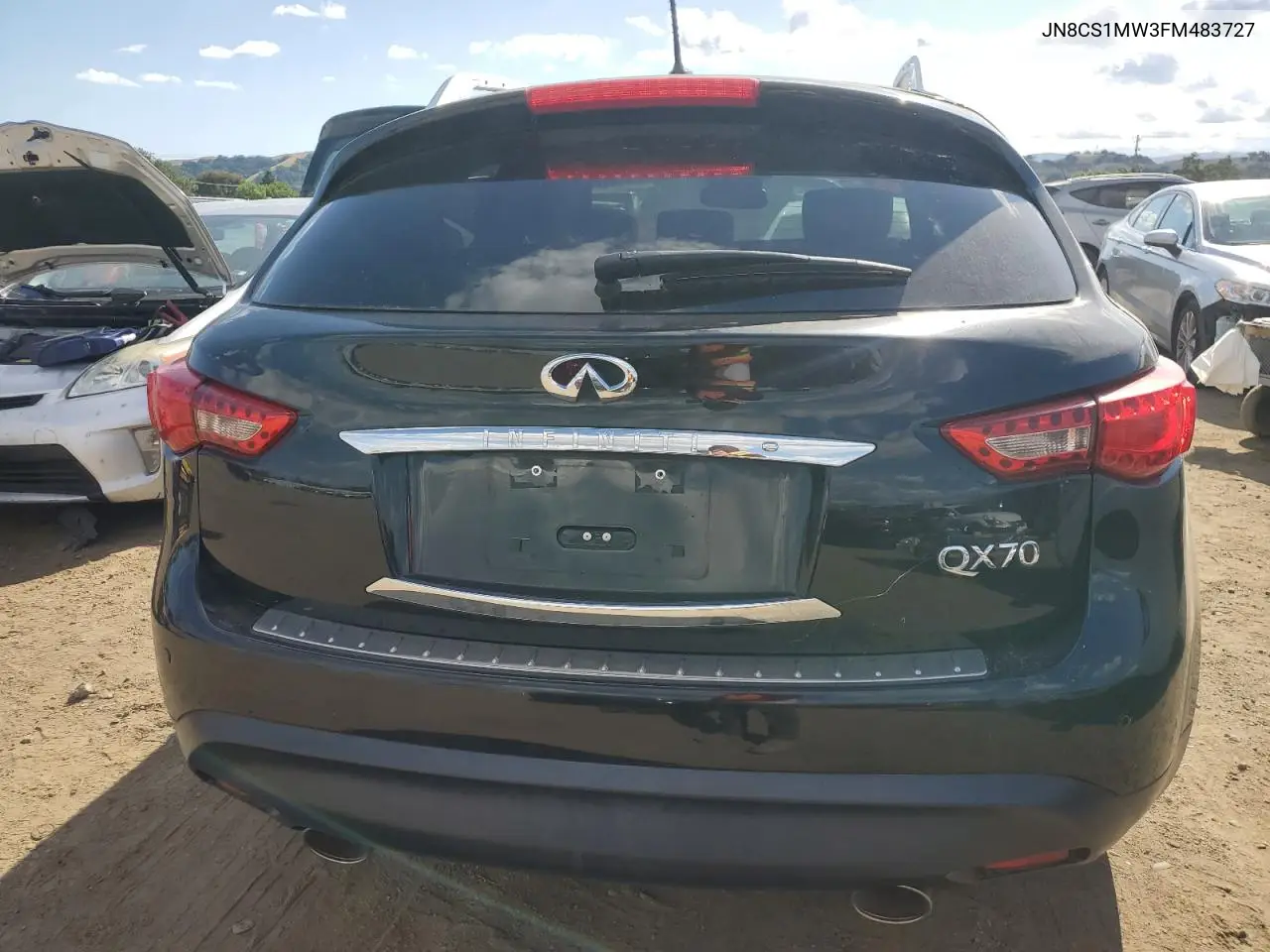 2015 Infiniti Qx70 VIN: JN8CS1MW3FM483727 Lot: 55783285