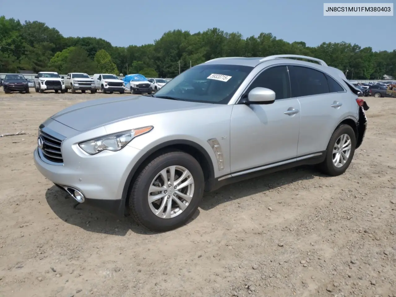 2015 Infiniti Qx70 VIN: JN8CS1MU1FM380403 Lot: 61226805