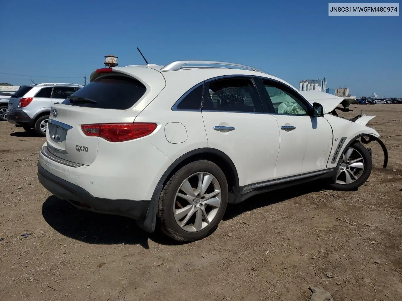 2015 Infiniti Qx70 VIN: JN8CS1MW5FM480974 Lot: 62110025