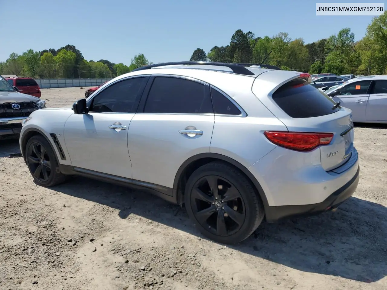 2016 Infiniti Qx70 VIN: JN8CS1MWXGM752128 Lot: 52147115