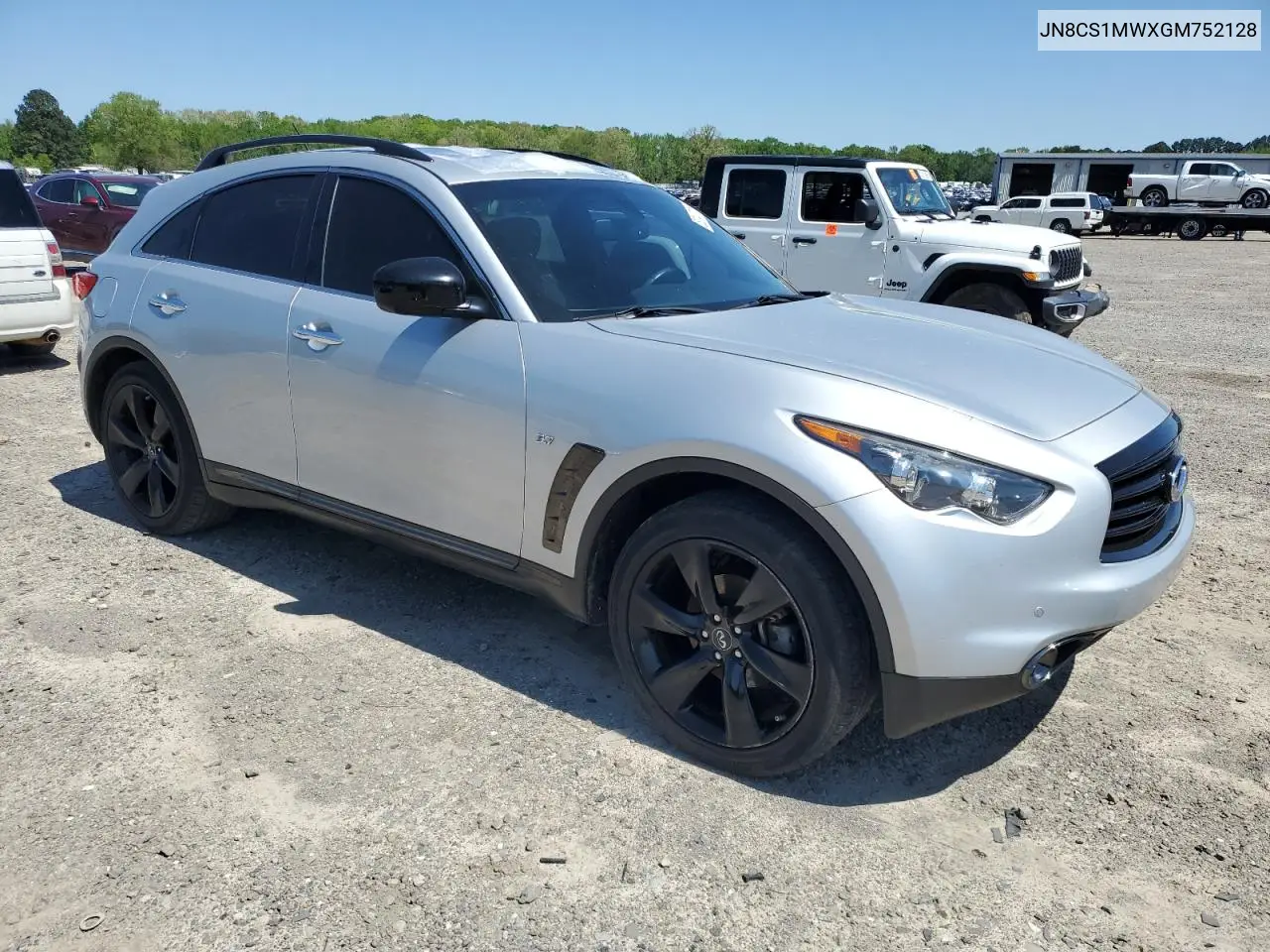 2016 Infiniti Qx70 VIN: JN8CS1MWXGM752128 Lot: 52147115