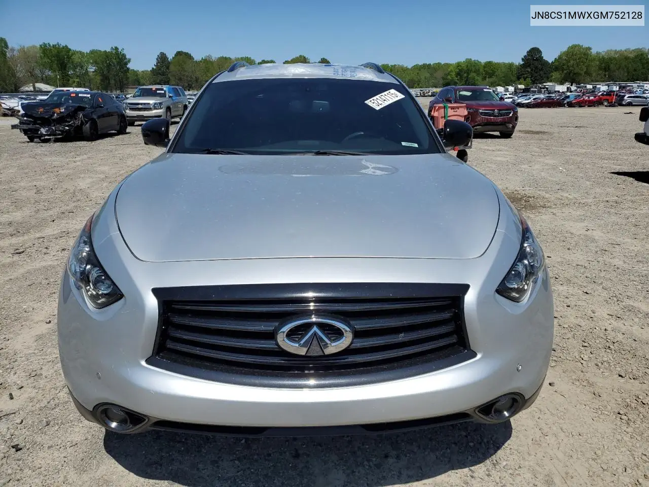 2016 Infiniti Qx70 VIN: JN8CS1MWXGM752128 Lot: 52147115