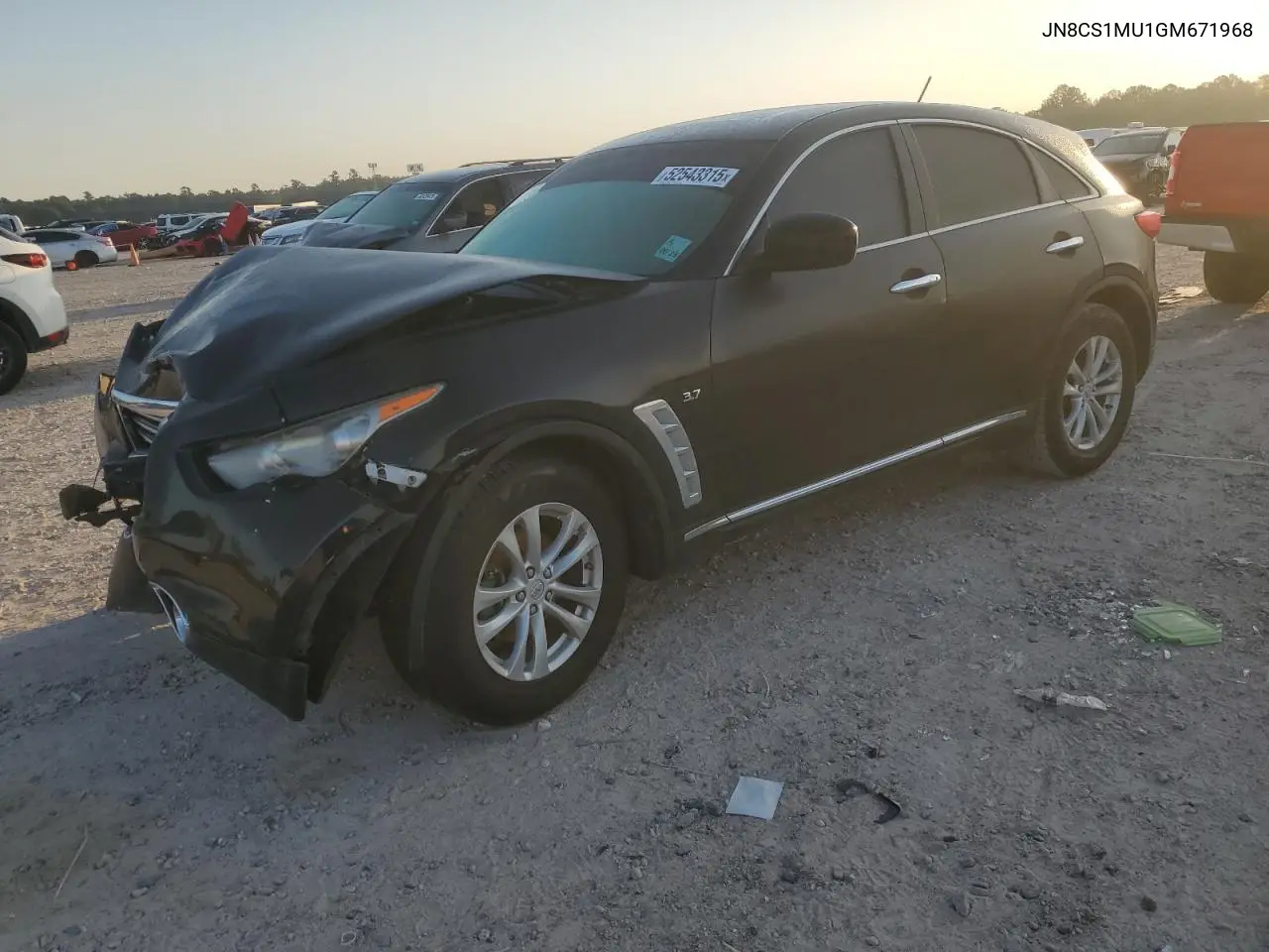 2016 Infiniti Qx70 VIN: JN8CS1MU1GM671968 Lot: 52543315