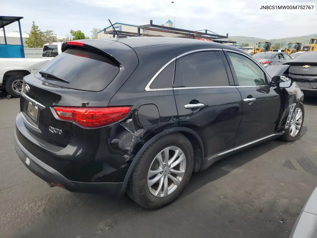 2016 Infiniti Qx70 VIN: JN8CS1MW0GM752767 Lot: 53192575