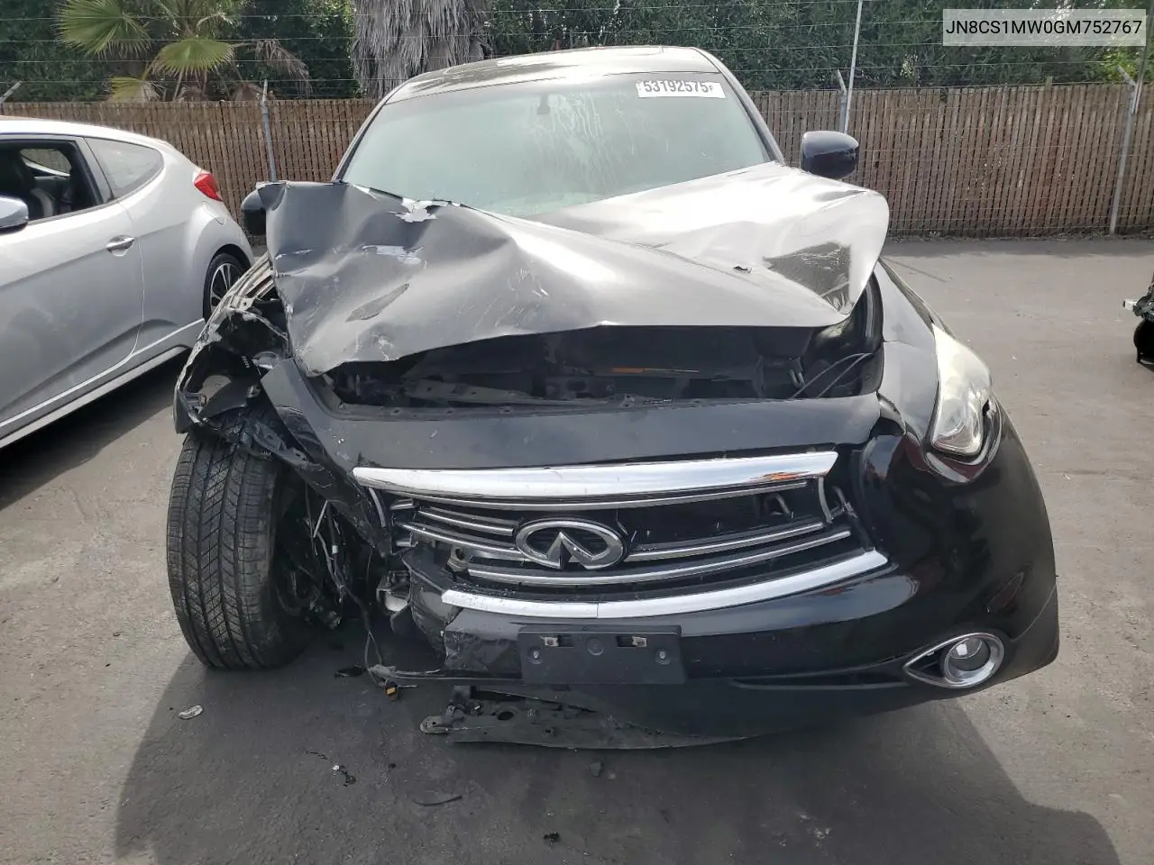 2016 Infiniti Qx70 VIN: JN8CS1MW0GM752767 Lot: 53192575