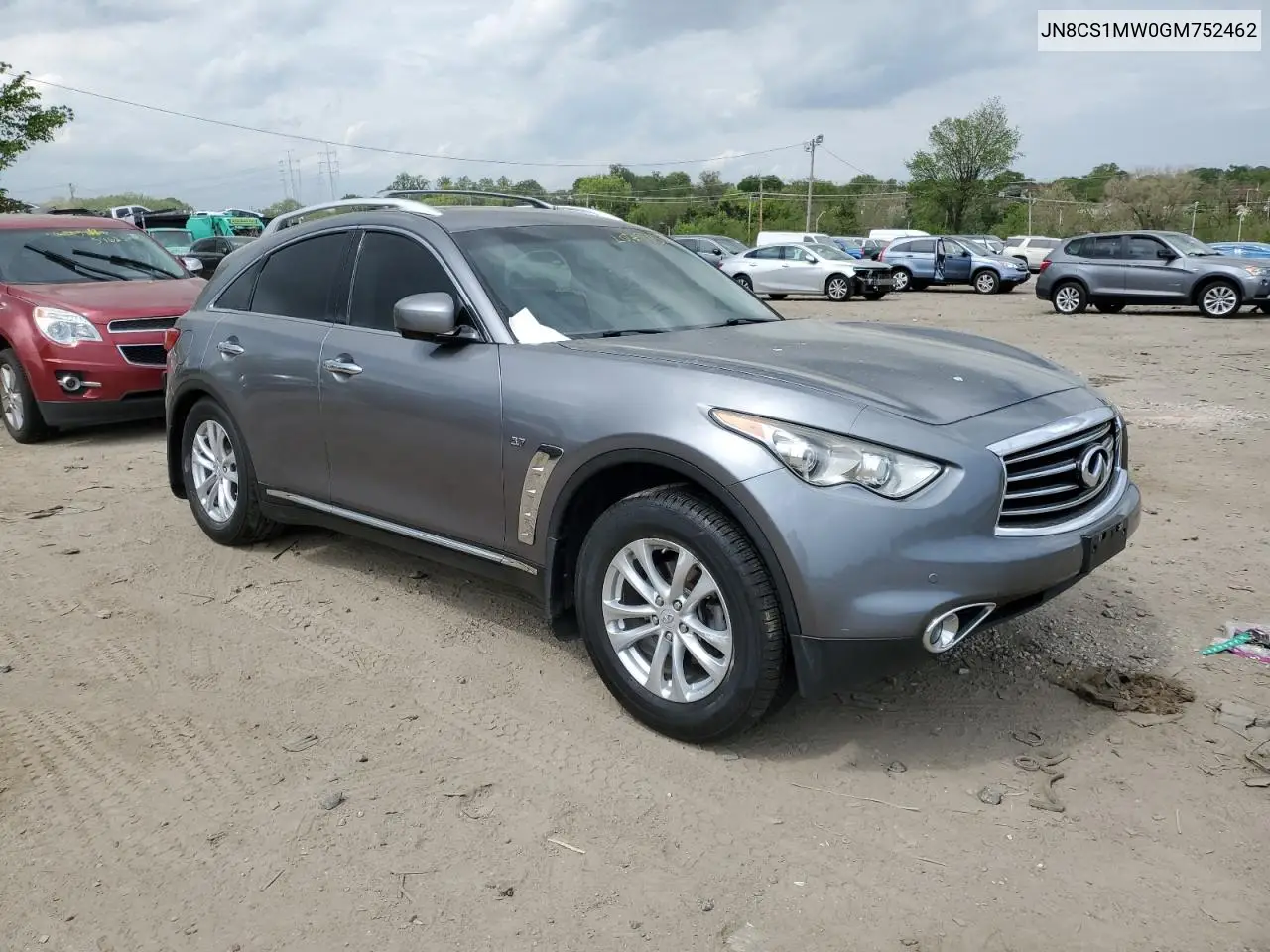 2016 Infiniti Qx70 VIN: JN8CS1MW0GM752462 Lot: 54750195