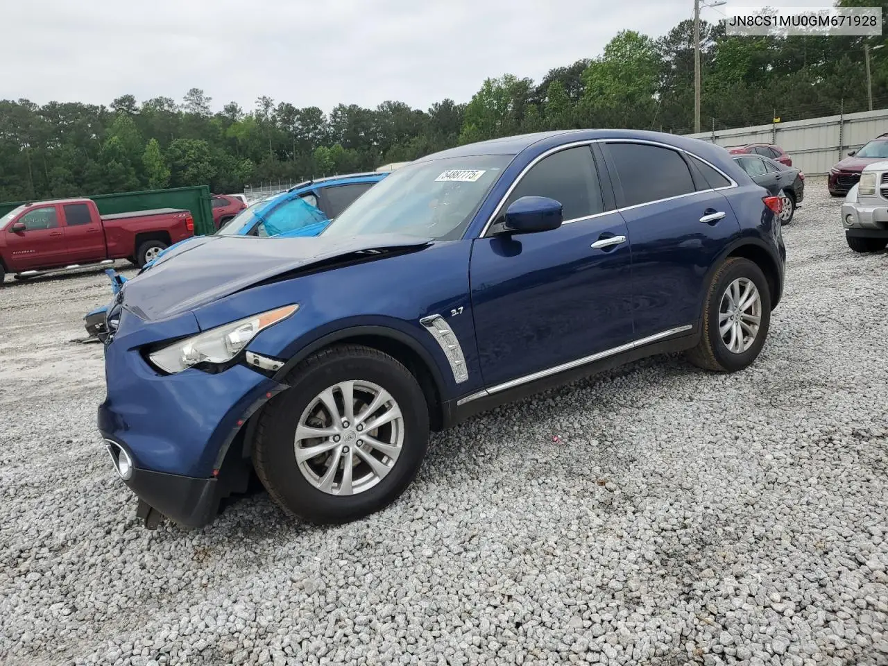 2016 Infiniti Qx70 VIN: JN8CS1MU0GM671928 Lot: 54887775