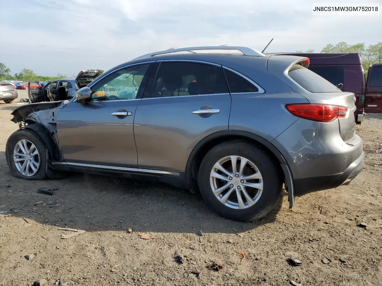 2016 Infiniti Qx70 VIN: JN8CS1MW3GM752018 Lot: 55606375