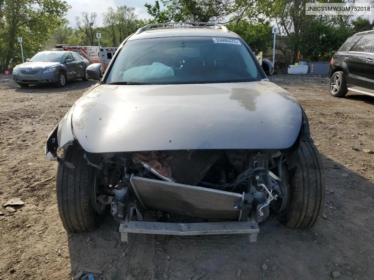 2016 Infiniti Qx70 VIN: JN8CS1MW3GM752018 Lot: 55606375