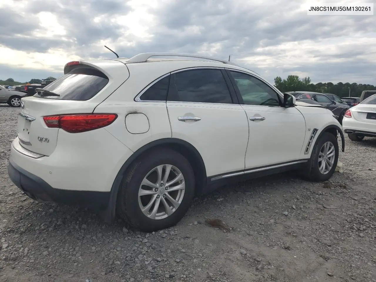 2016 Infiniti Qx70 VIN: JN8CS1MU5GM130261 Lot: 55860435