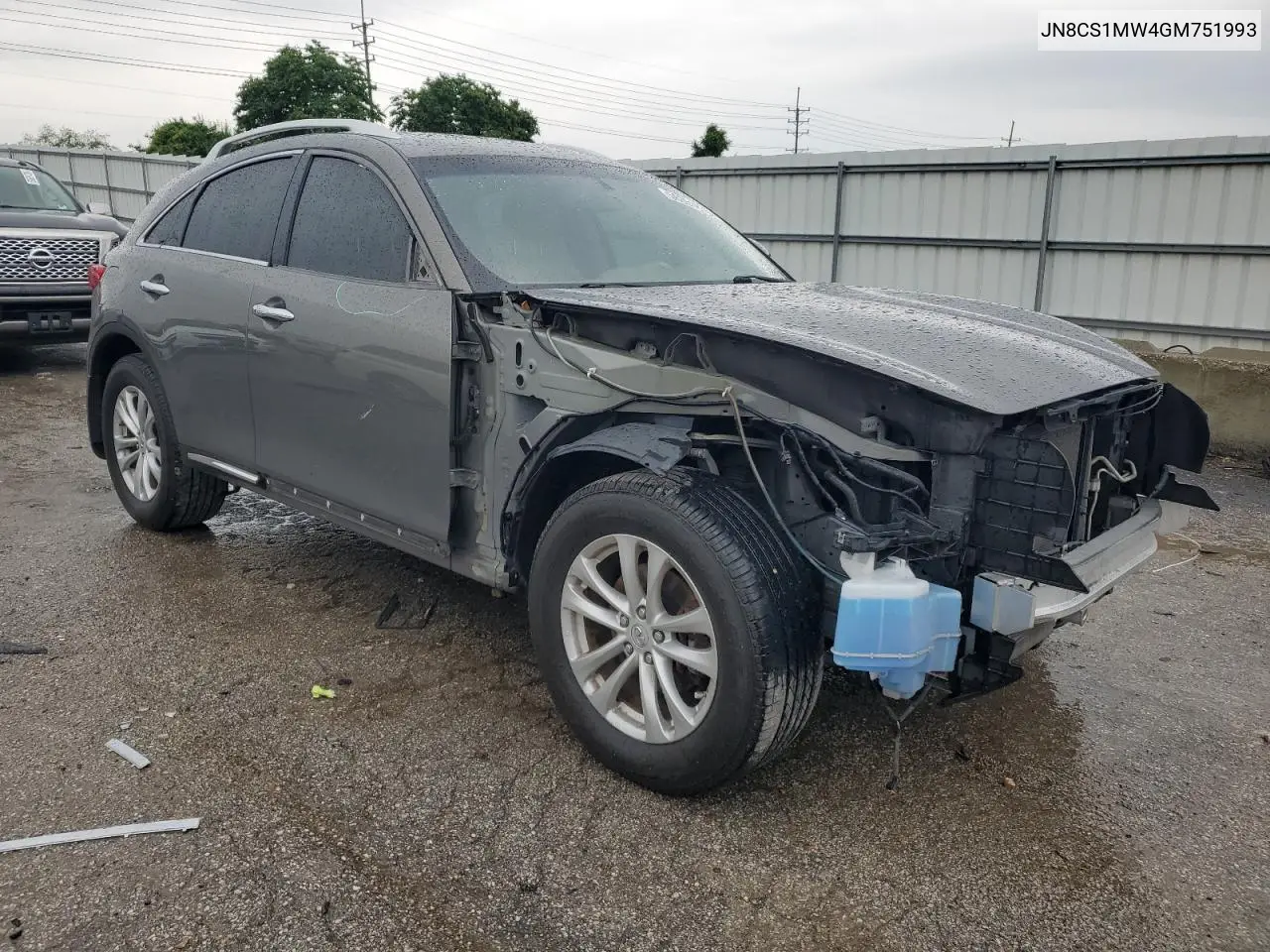2016 Infiniti Qx70 VIN: JN8CS1MW4GM751993 Lot: 56351675