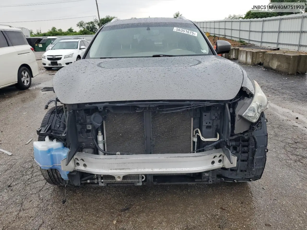 2016 Infiniti Qx70 VIN: JN8CS1MW4GM751993 Lot: 56351675