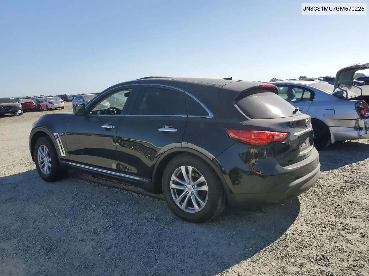 2016 Infiniti Qx70 VIN: JN8CS1MU7GM670226 Lot: 57682555