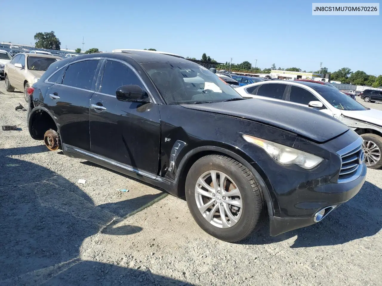2016 Infiniti Qx70 VIN: JN8CS1MU7GM670226 Lot: 57682555