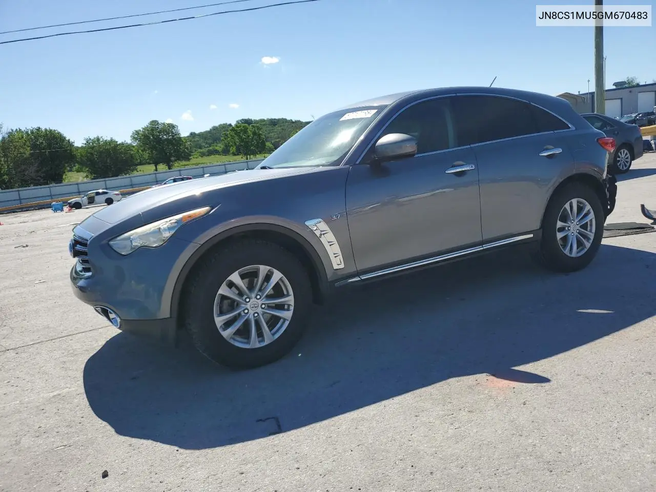 2016 Infiniti Qx70 VIN: JN8CS1MU5GM670483 Lot: 57710185