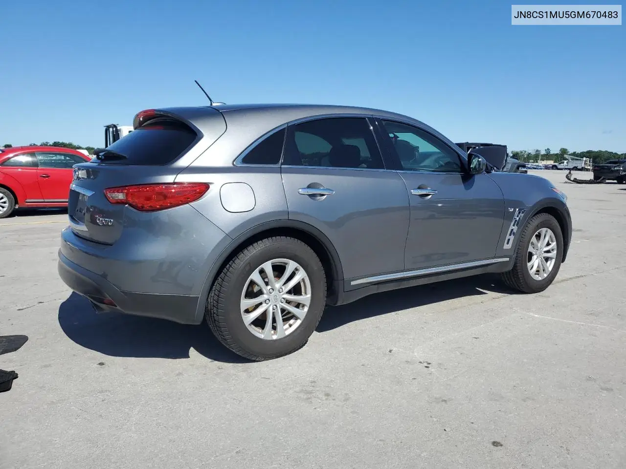 2016 Infiniti Qx70 VIN: JN8CS1MU5GM670483 Lot: 57710185