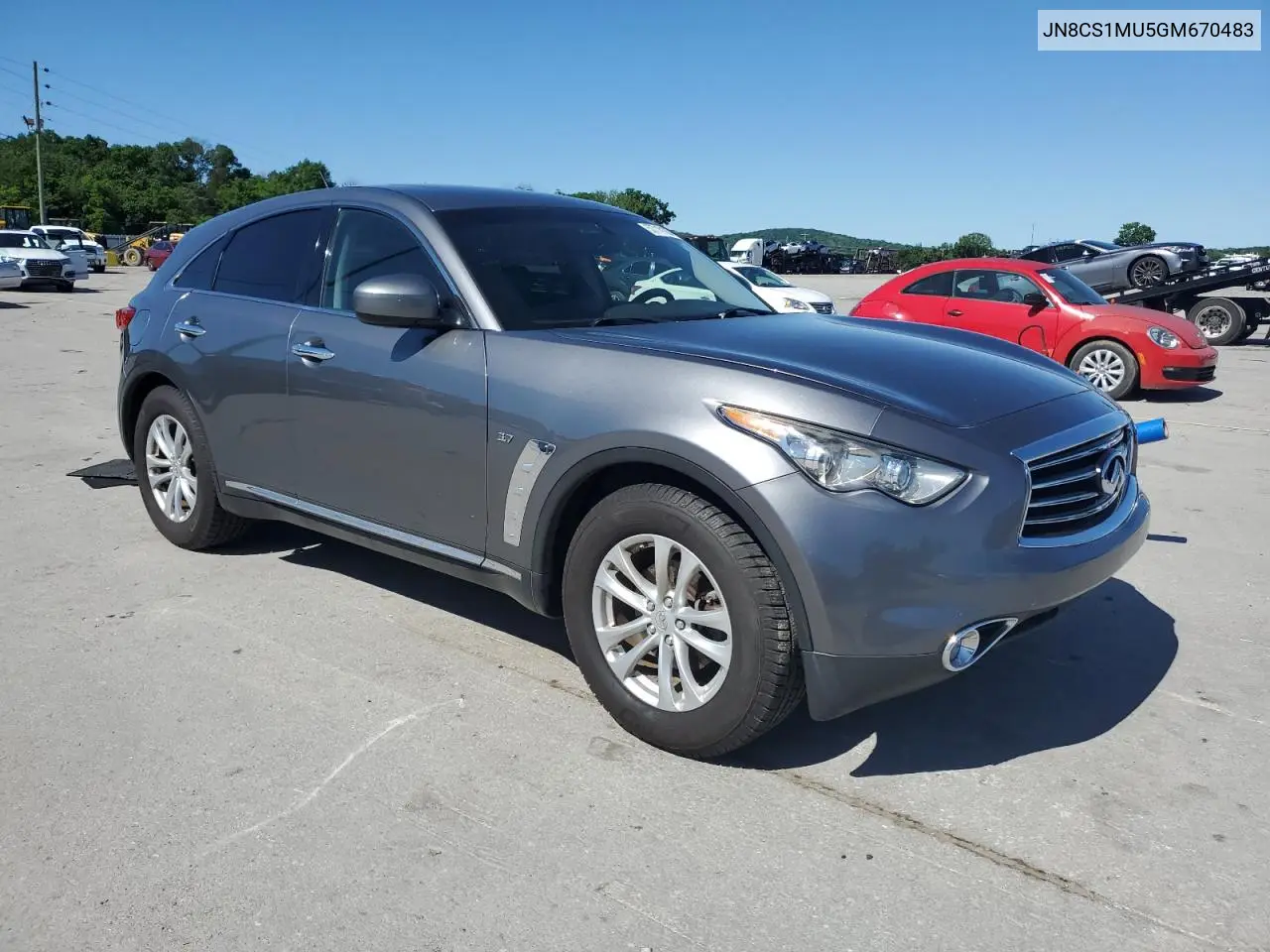 2016 Infiniti Qx70 VIN: JN8CS1MU5GM670483 Lot: 57710185