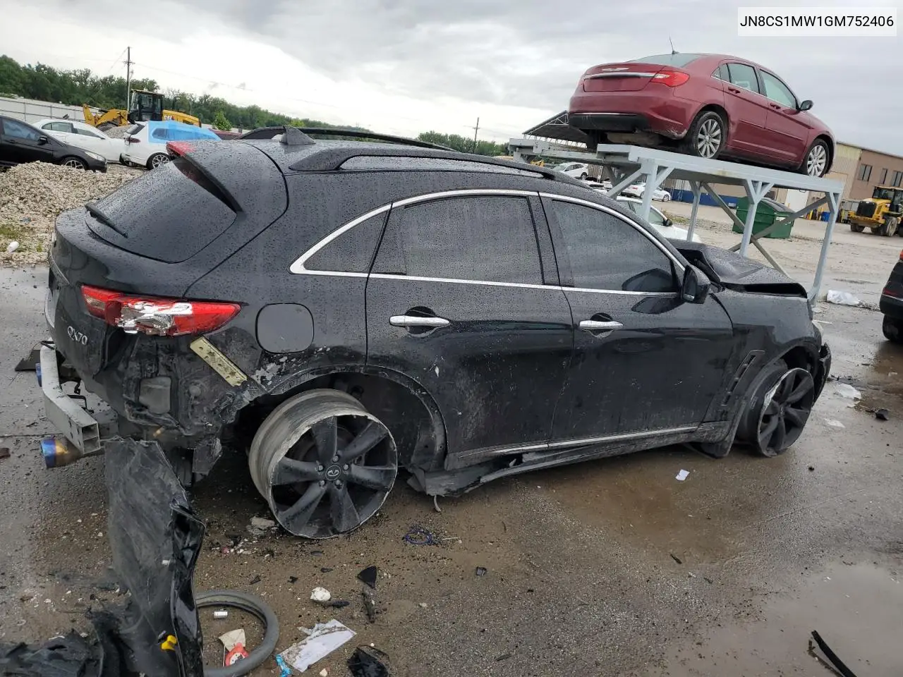2016 Infiniti Qx70 VIN: JN8CS1MW1GM752406 Lot: 58901565