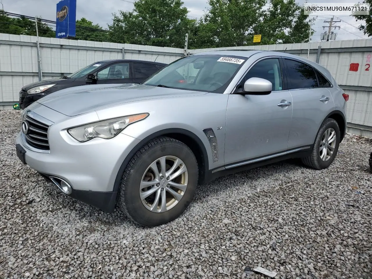 2016 Infiniti Qx70 VIN: JN8CS1MU9GM671121 Lot: 59466735