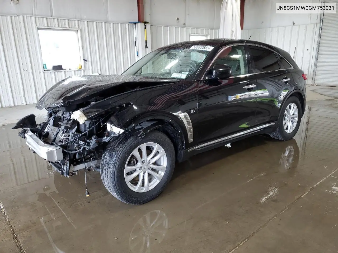 2016 Infiniti Qx70 VIN: JN8CS1MW0GM753031 Lot: 59922585
