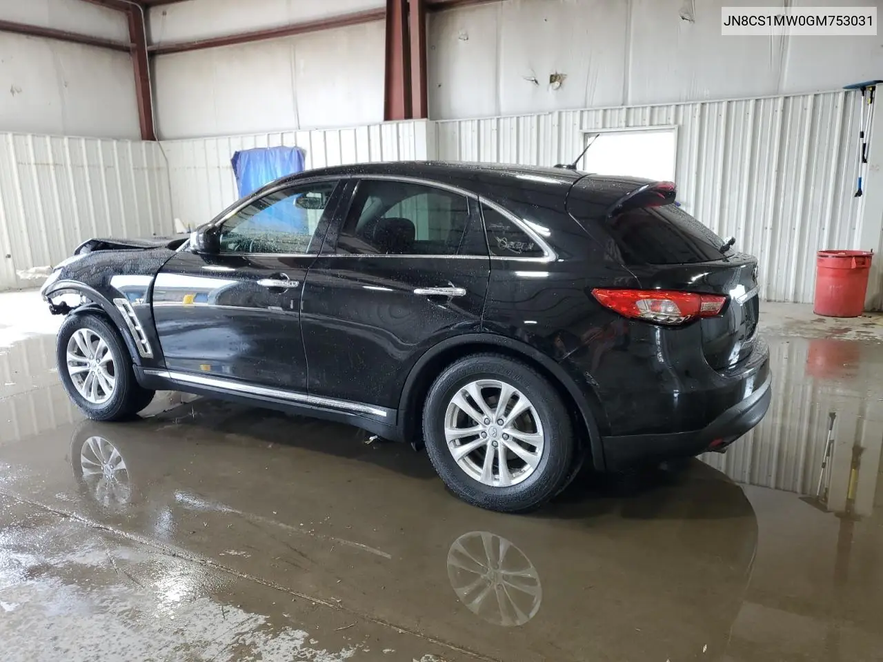 2016 Infiniti Qx70 VIN: JN8CS1MW0GM753031 Lot: 59922585