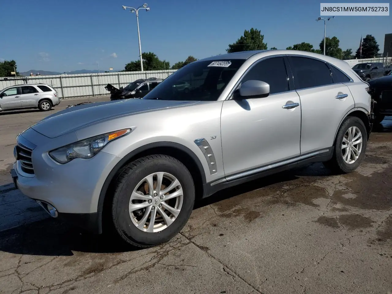 2016 Infiniti Qx70 VIN: JN8CS1MW5GM752733 Lot: 60749225