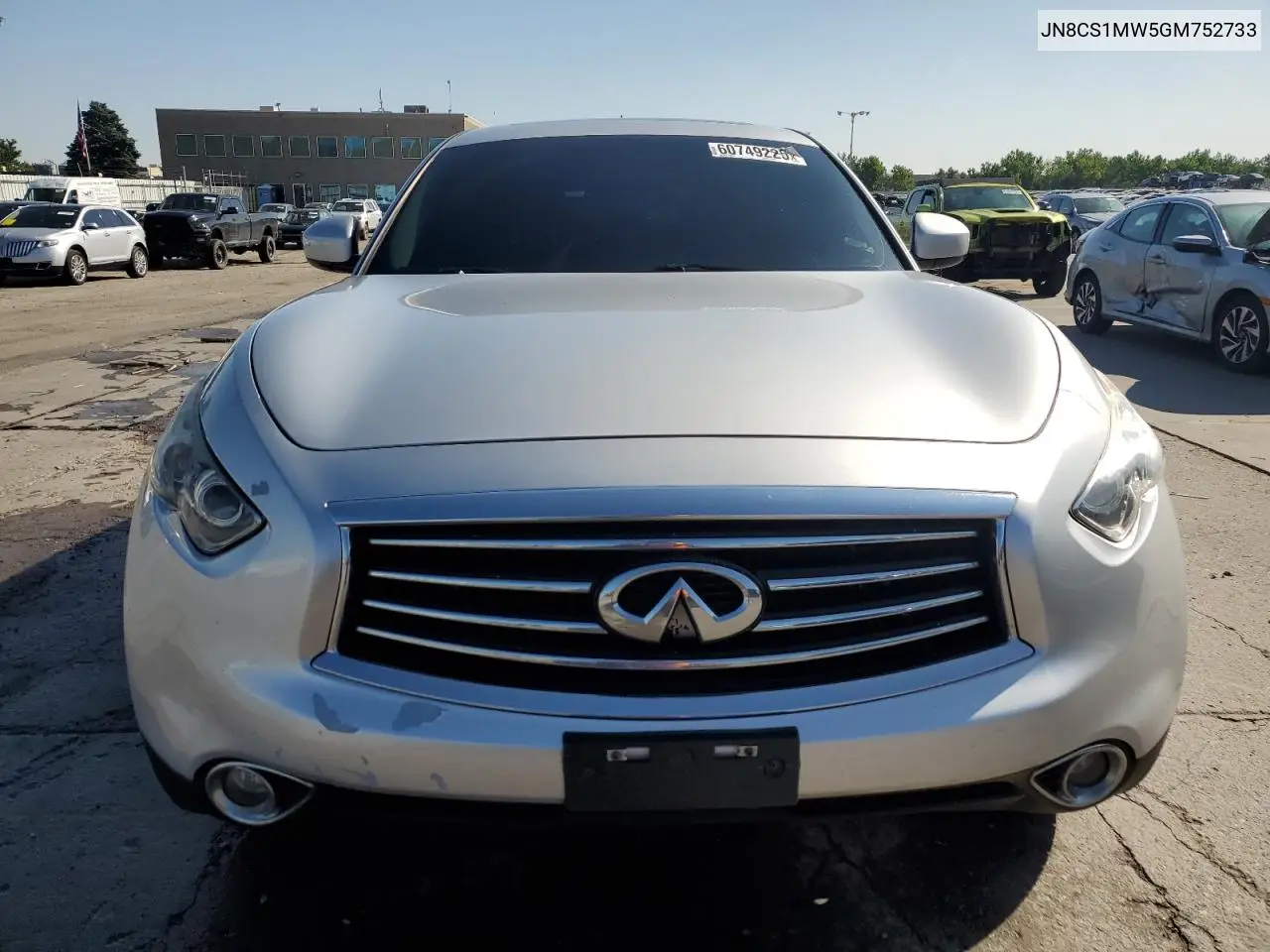 2016 Infiniti Qx70 VIN: JN8CS1MW5GM752733 Lot: 60749225