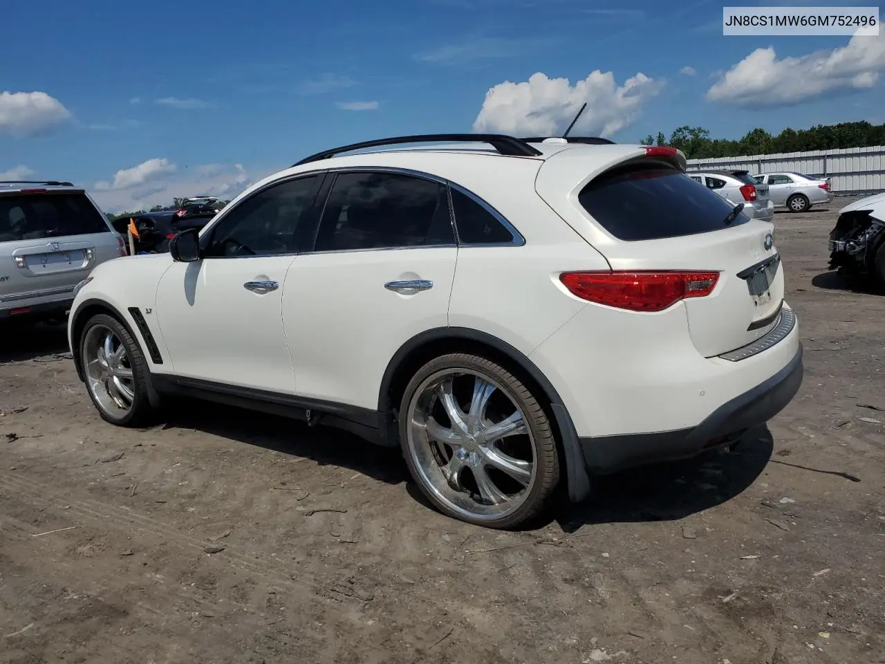 2016 Infiniti Qx70 VIN: JN8CS1MW6GM752496 Lot: 63445345