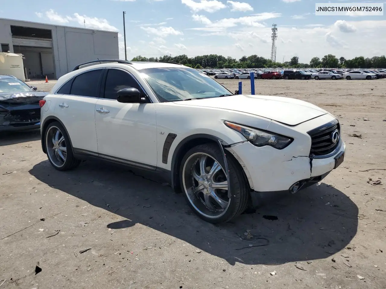 2016 Infiniti Qx70 VIN: JN8CS1MW6GM752496 Lot: 63445345