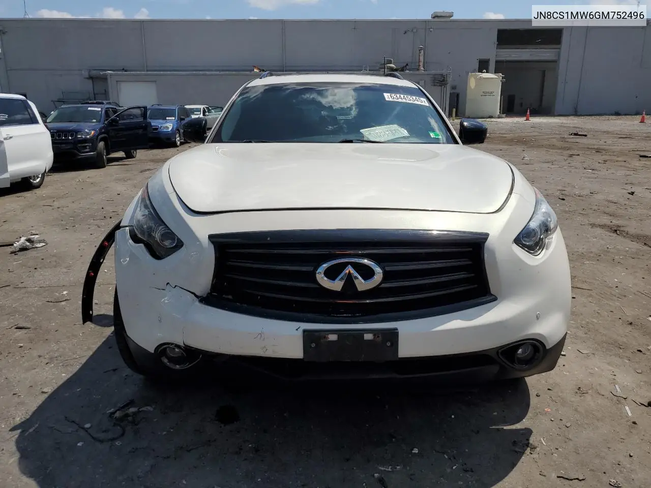 2016 Infiniti Qx70 VIN: JN8CS1MW6GM752496 Lot: 63445345