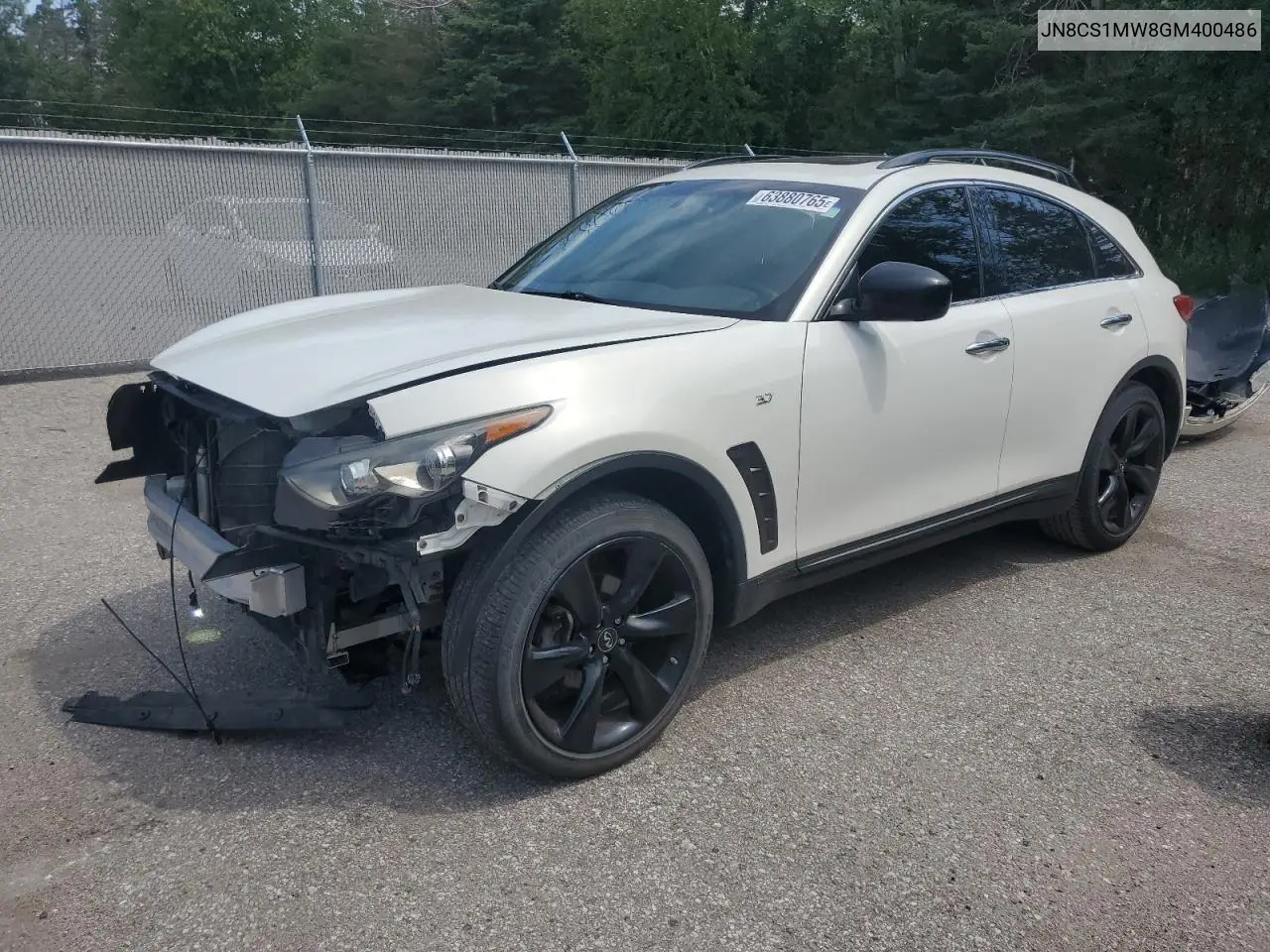 2016 Infiniti Qx70 VIN: JN8CS1MW8GM400486 Lot: 63880765