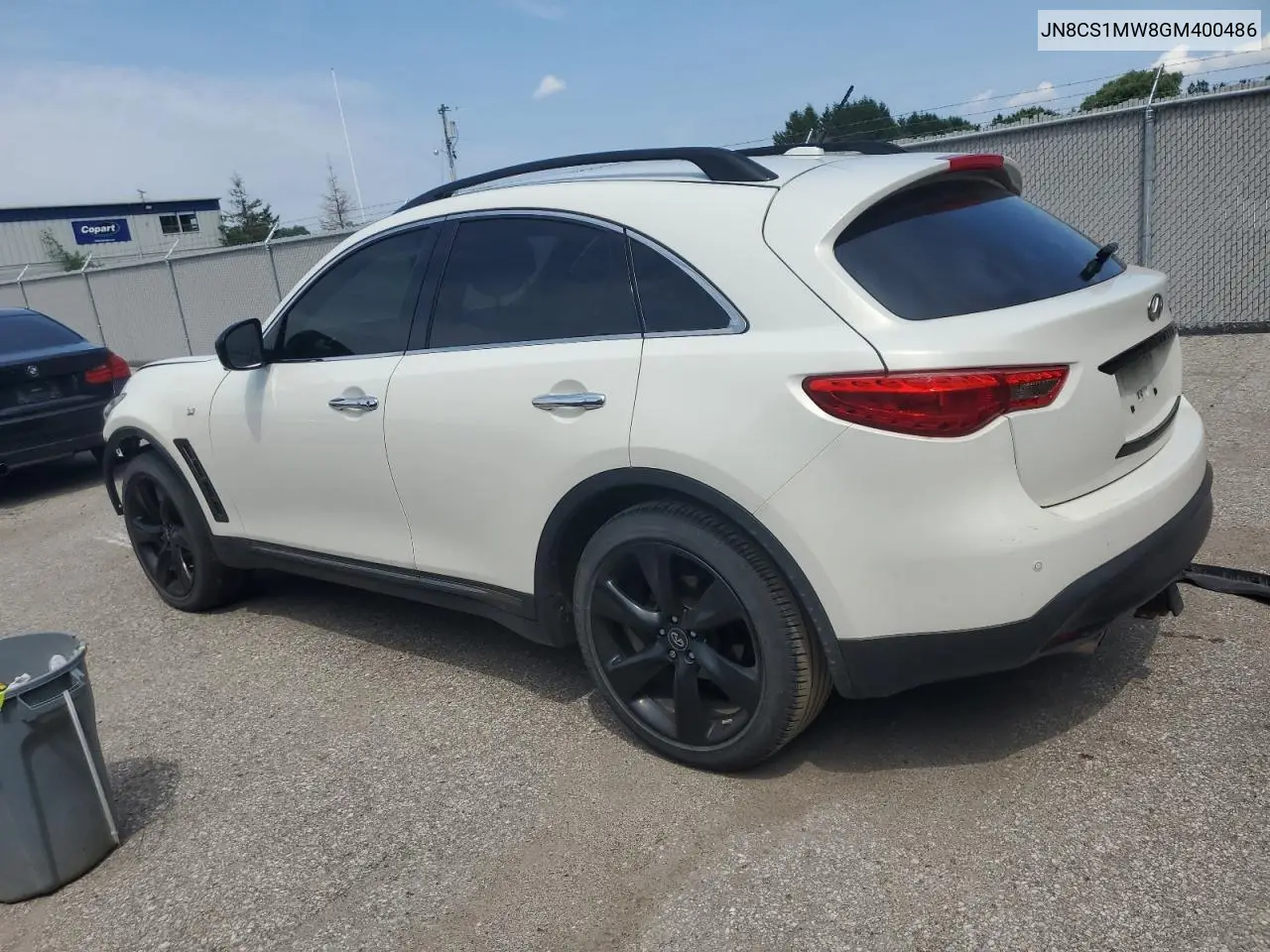 2016 Infiniti Qx70 VIN: JN8CS1MW8GM400486 Lot: 63880765