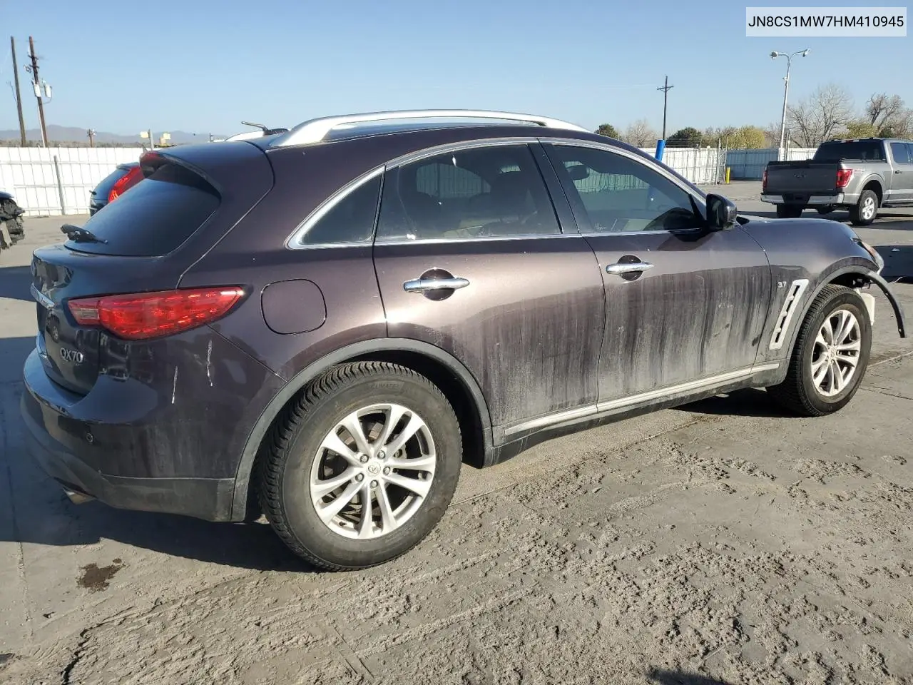 2017 Infiniti Qx70 VIN: JN8CS1MW7HM410945 Lot: 52757855