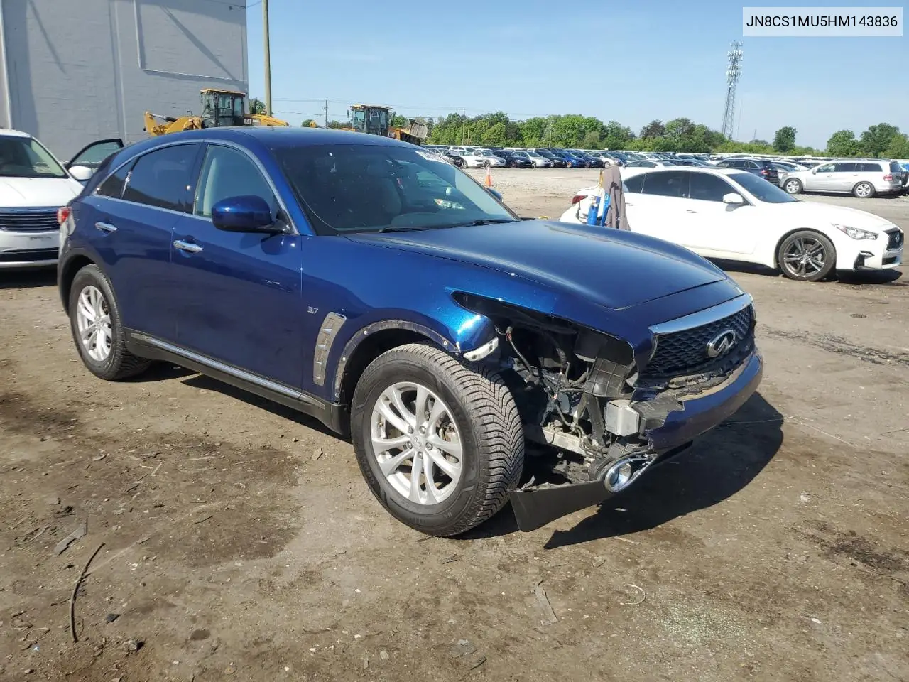 2017 Infiniti Qx70 VIN: JN8CS1MU5HM143836 Lot: 54615055