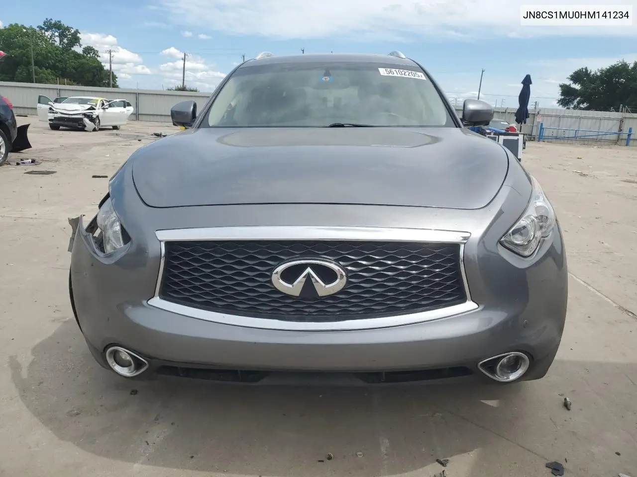 2017 Infiniti Qx70 VIN: JN8CS1MU0HM141234 Lot: 56102205