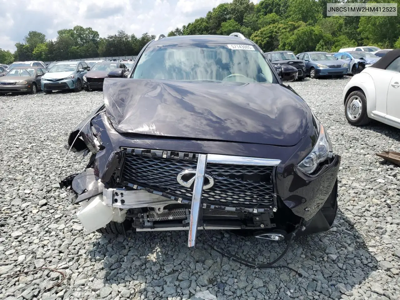 2017 Infiniti Qx70 VIN: JN8CS1MW2HM412523 Lot: 57143005