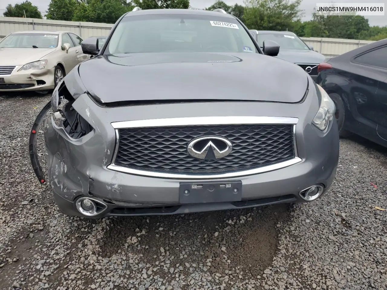 2017 Infiniti Qx70 VIN: JN8CS1MW9HM416018 Lot: 60274225
