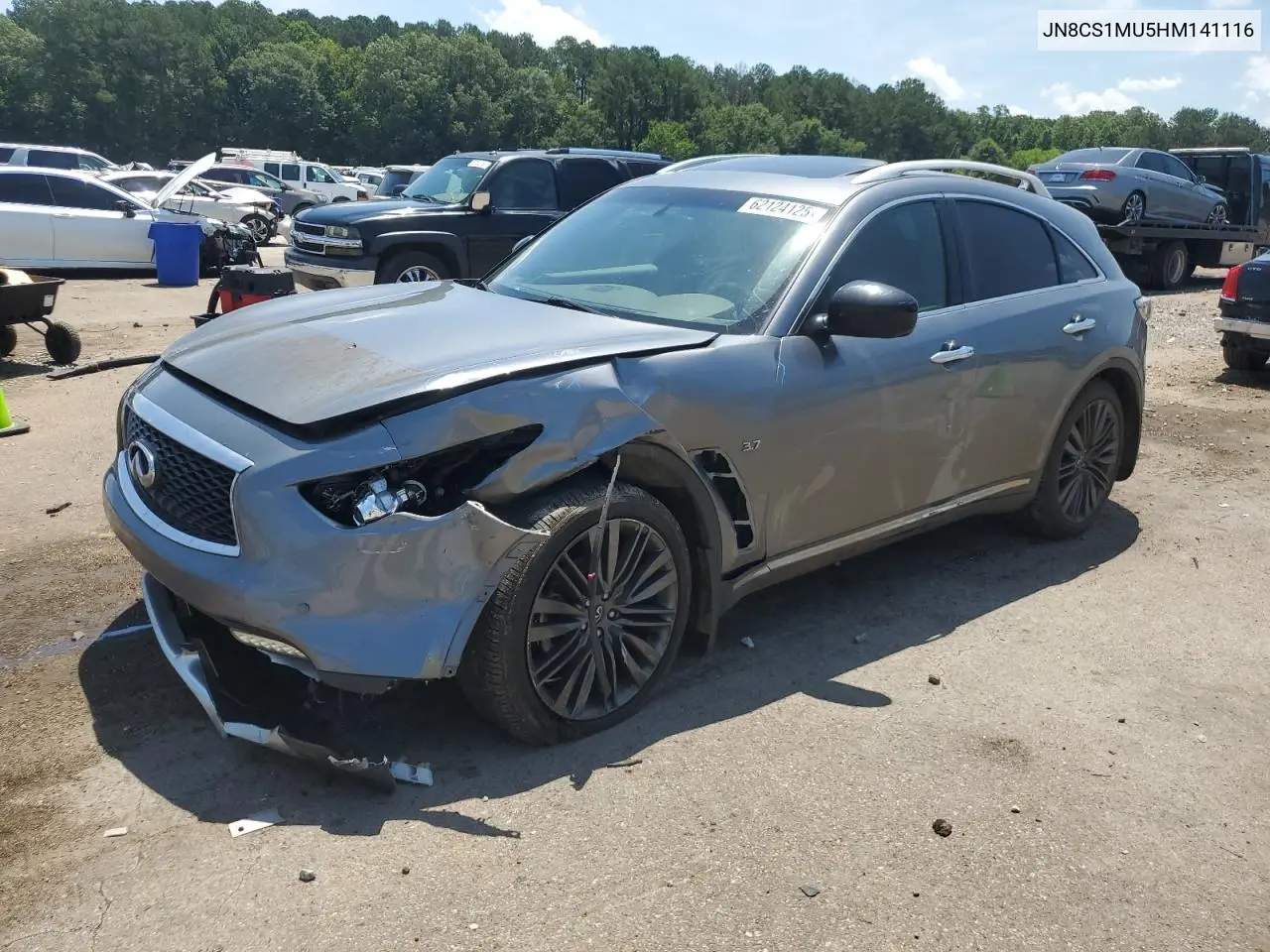 2017 Infiniti Qx70 VIN: JN8CS1MU5HM141116 Lot: 62124125