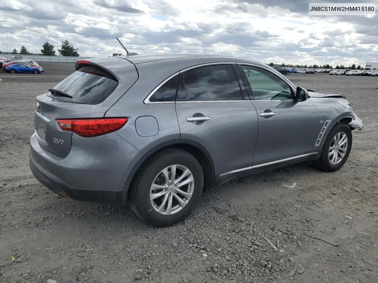 2017 Infiniti Qx70 VIN: JN8CS1MW2HM415180 Lot: 62161645
