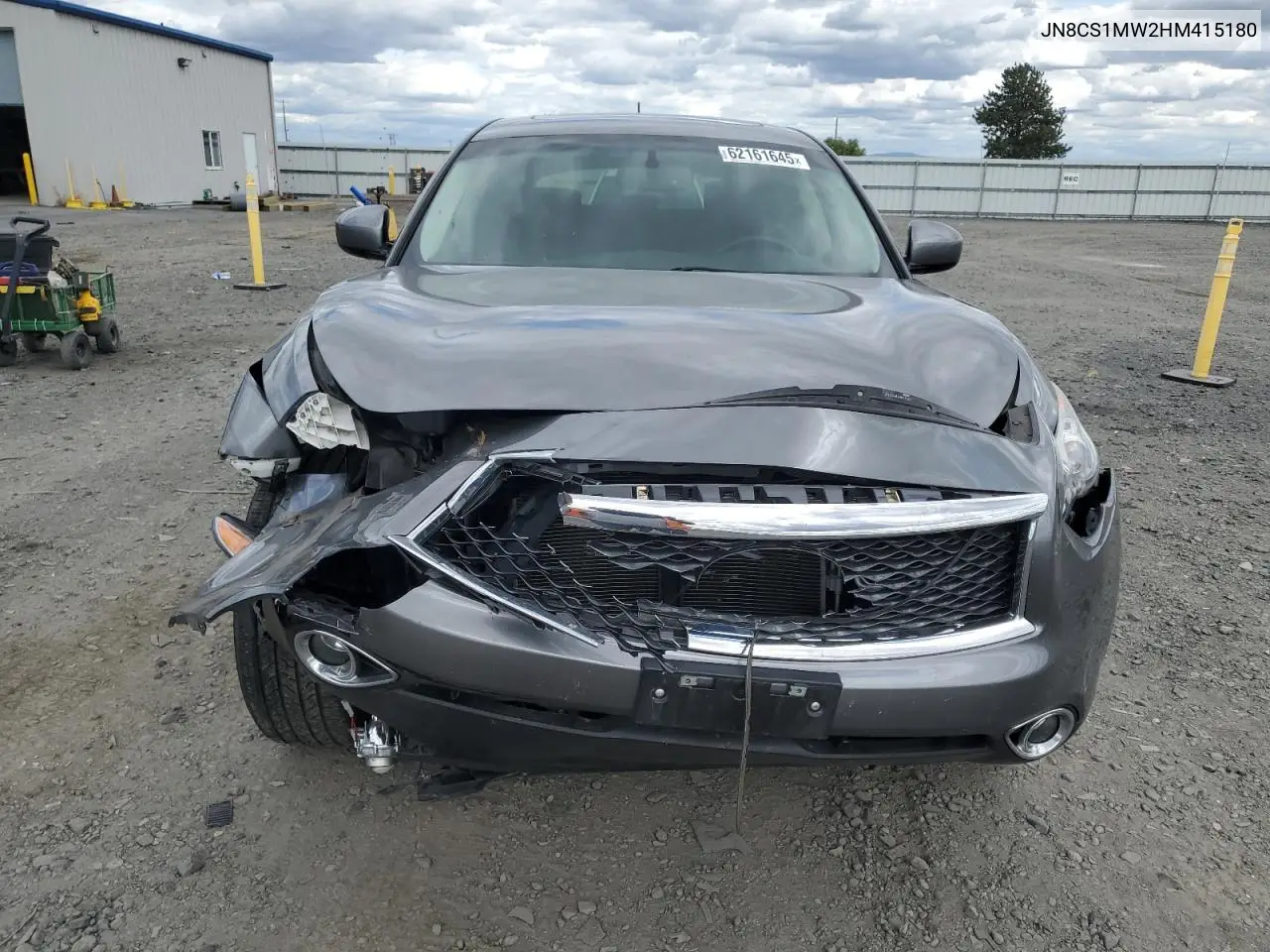 2017 Infiniti Qx70 VIN: JN8CS1MW2HM415180 Lot: 62161645