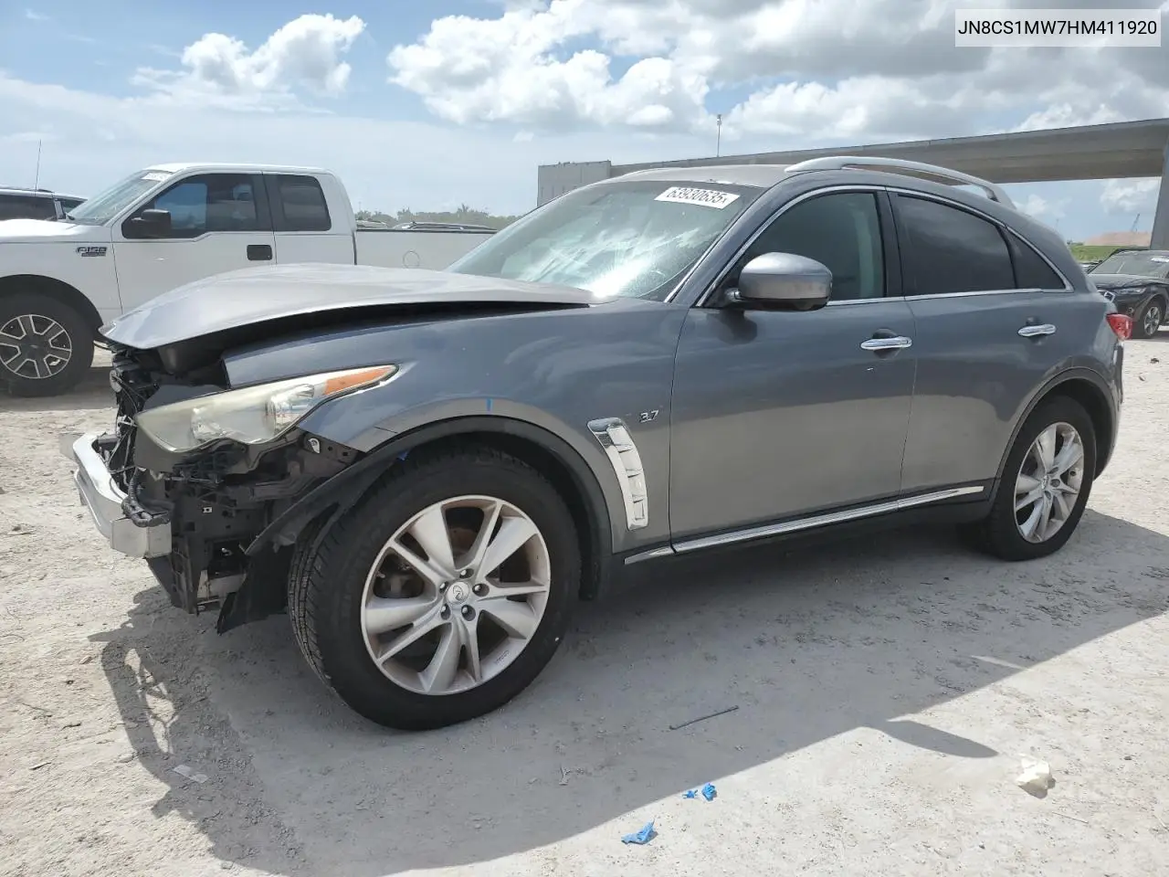2017 Infiniti Qx70 VIN: JN8CS1MW7HM411920 Lot: 63930635